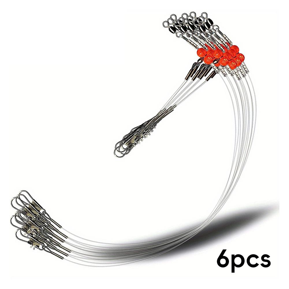 6шт приманка лидер леска анти-клещ нейлоновая проволока высокопрочная рыболовные снасти для наживок и крючков рыболовные принадлежности