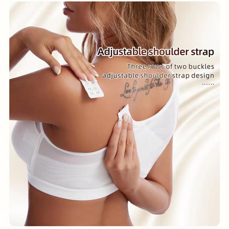 Корректор осанки с застежкой спереди, бюстгальтер с подтяжкой, женское нижнее белье с эффектом пуш-ап, перекрещенным сзади, противоударное спортивное нижнее белье, жилет для фитнеса, бюстгальтеры S-5XL
