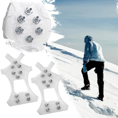 Пара бахил для зимних коньков, когти для обуви, подошвы с накладками для защиты от снега, шипы для зимней обуви, когти для защиты от снега, подходят для размеров 41-44