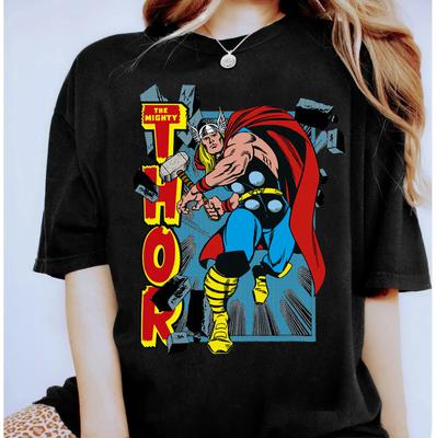 Marvel Classic Могучий Тор Прорыв Унисекс Взрослый 100% Хлопок Футболка Мужские Футболки Топ Детская Футболка