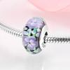 100 %Authentic 925 Sterling Silver Pink Heart Murano Glass Beads Fit Original European Charms Bracelet Jewelry