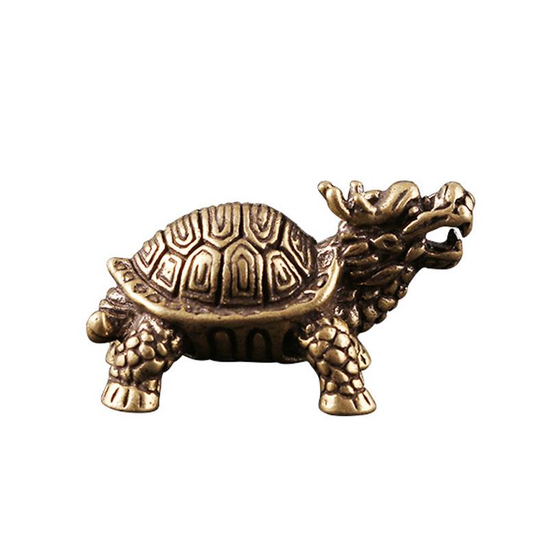 Брелок-подвеска из латуни с изображением дракона и черепахи, украшения, талисман, креативные поделки