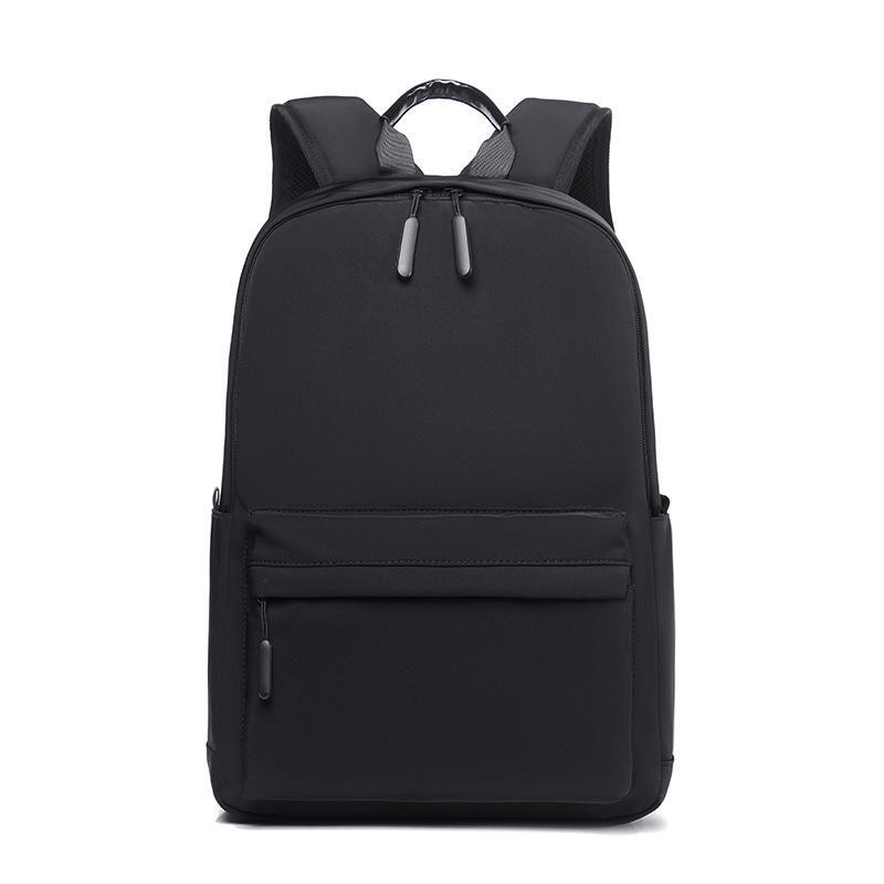 Unisex Korean Large Capacity 14" Backpack with Optional Logo - Ideal for Junior High Students, Simple and Stylish Design