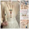 Ethnic Style Pearl Beadeds Necklace Exquisite Butterfly Pendant Necklace  Hanfu