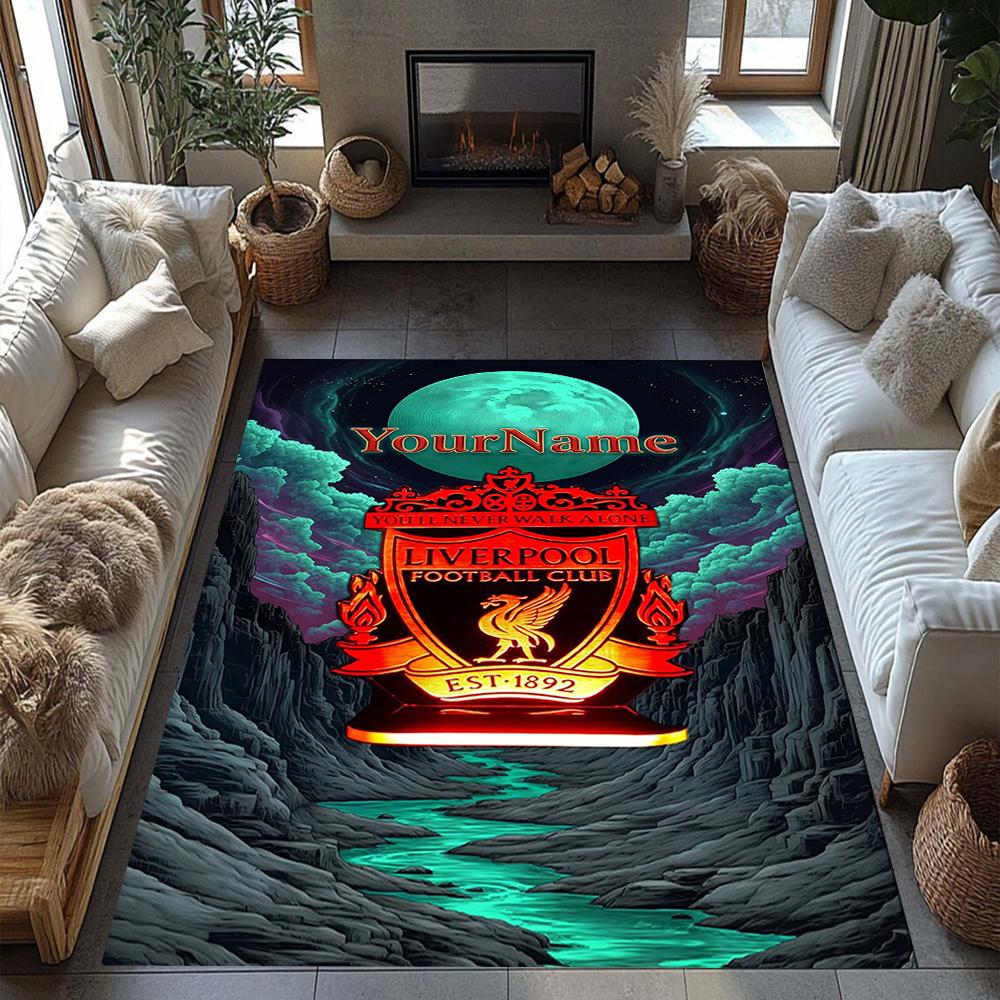 Liverpool Personalized Name Floor Mat Suitable for Playrooms Study room Outdoor Living Rooms Antislip Carpet Anime Office Decor
