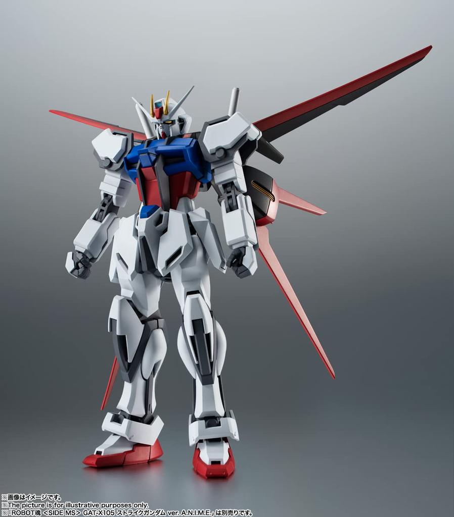 TAMASHII NATIONS ROBOT SPIRITS Mobile Suit Gundam SEED [SIDE MS] AQM/E-X01 Aile Striker & Effect Parts Set Ver. A.N.I.M.E. Approximately 150