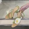 Bohemian Style Sexy Narrow Band Women Gladiator Sandals Sweet Flowers Mixed Colors Thin High Heels Female Banquet Prom Shoes