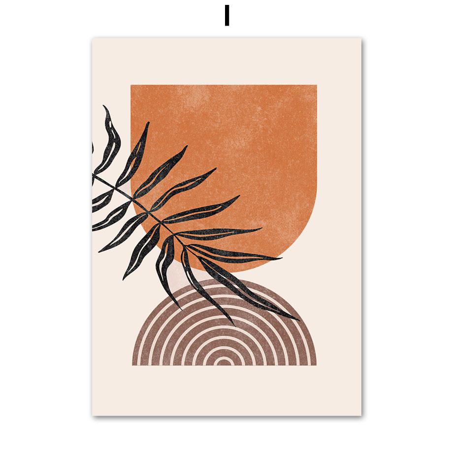 Бохо Абстрактная Черная Девушка Лист Радуга Геометрия Настенное Искусство Холст Живопись Скандинавские Постеры И Принты Картинки Для Декора Гостиной