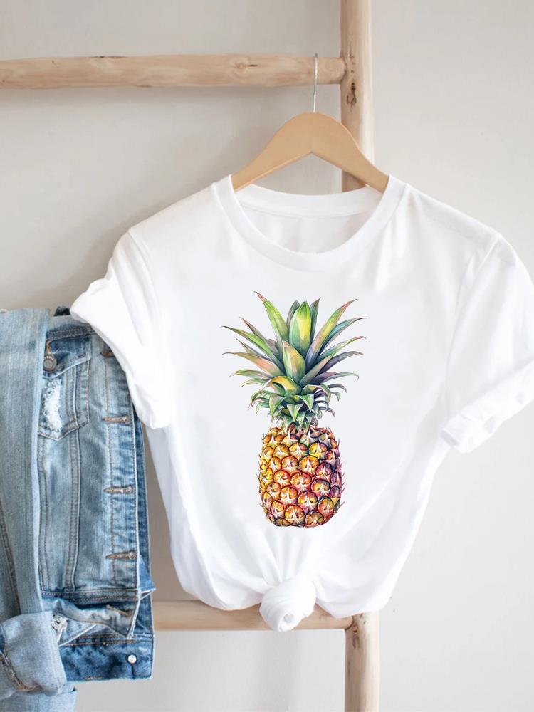 Trend Lovely Flower Cute Unisex T Shirt Short Sleeve Tee Ladies Casual Top Female Clothing Fashion Tshirt