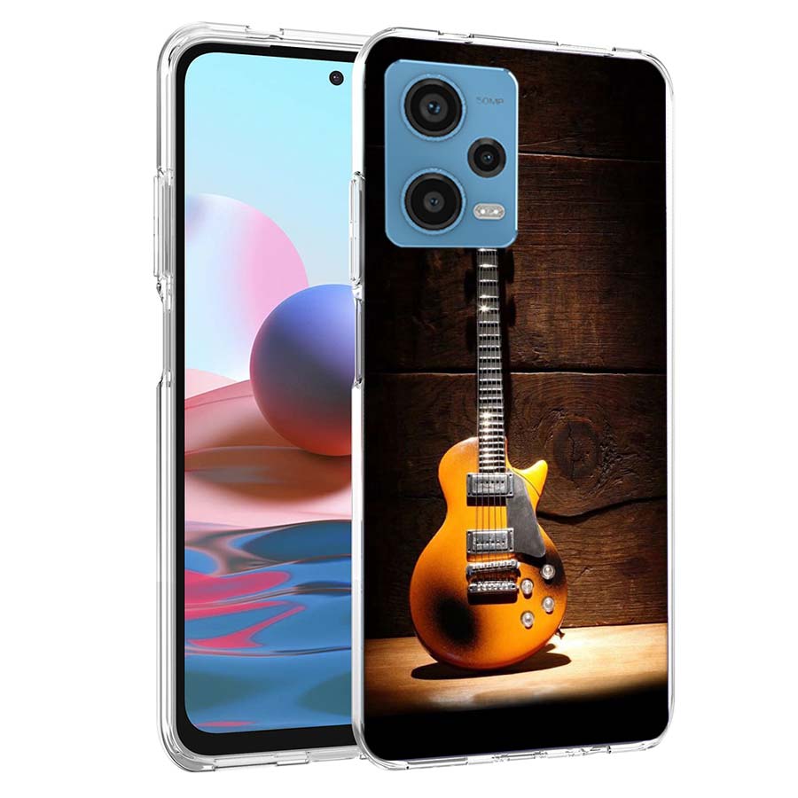 Ретро рок-музыка Электрогитара Чехол для телефона Для Redmi Note 13 12 14 15 Pro Plus 13R 11 11T 11E 11S 10 Pro 10S 9 9S Чехол Cell Cl
