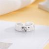2pcs Adjustable Cute Cats and Dog Cartoon Ring for Women Adjustable Size Friendship Ring Fashion Engagement Jewelry