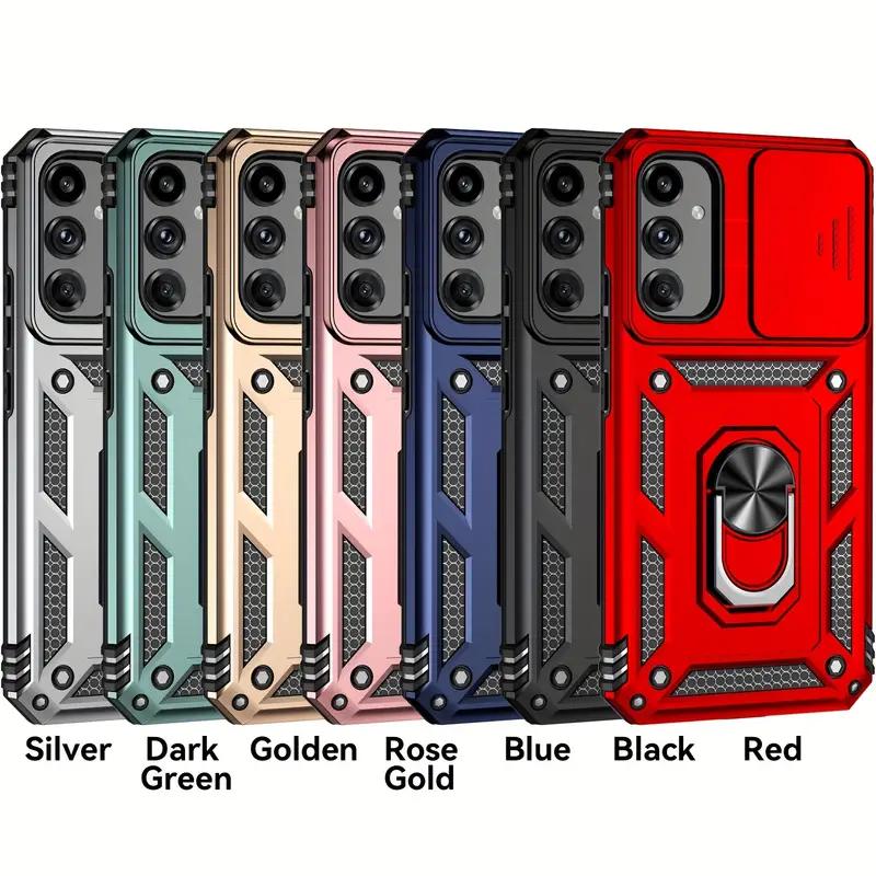 Защитный чехол 3 в 1 для телефона Samsung Galaxy A14 A13 A34 A54 A25 A24 5G A04S Броня военного класса Противоударный чехол для телефона с кольцом Магнитная подставка