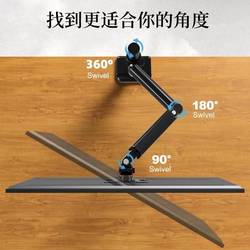 Aluminum Gas Monitor Arm Stand With Hover Lock Adjustable Height Wall Mountable Single Dual Options