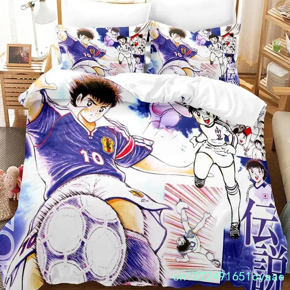 3D Печать Новый Комплект Постельного Белья Captain Tsubasa Мягкое Покрывало-Одеяло С 1/2 Наволочками Для Детей Взрослых Микрофибра Покрытие Одеяла