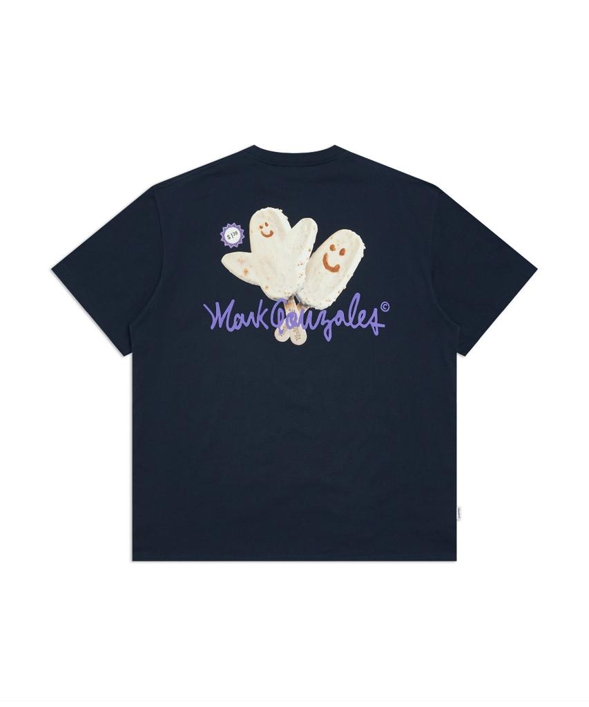 MARK GONZALES Ice Cream Short Sleeve T-Shirt - Navy