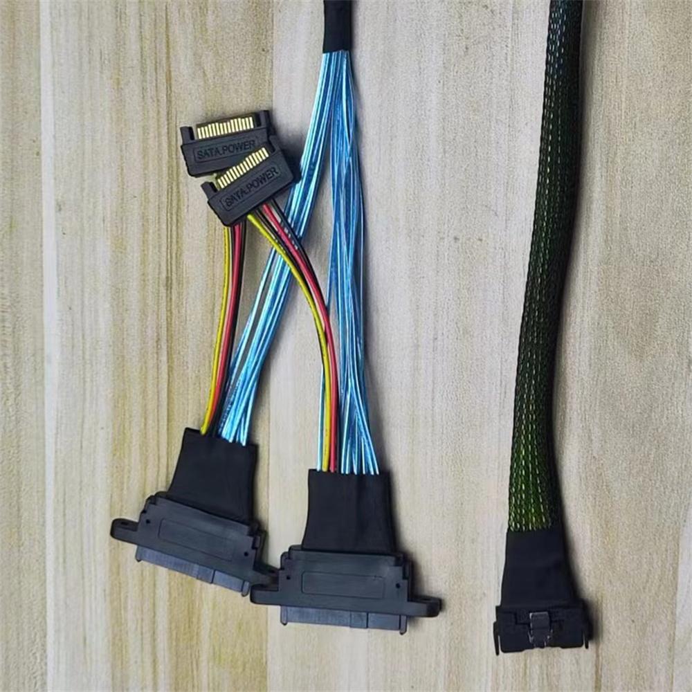 Slim Sas Sff-8654 Mcio 8I To Sff-8639 U.2 U2 Solid-State Drive Data Cable 70Cm