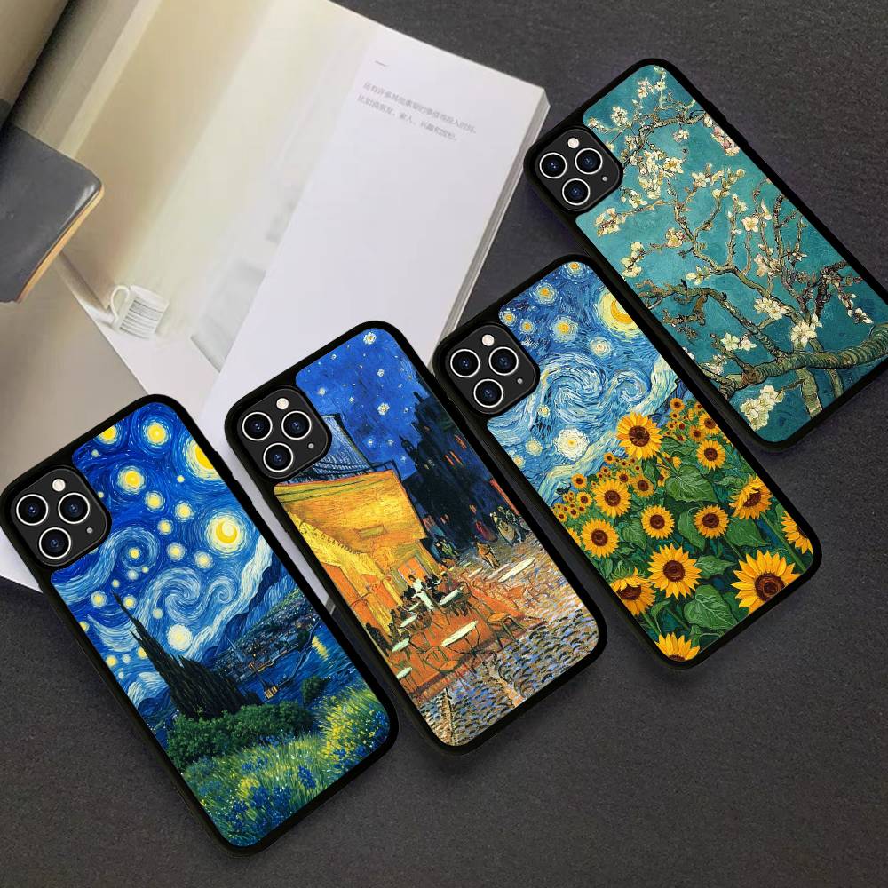 Художественный чехол для телефона Винсента Ван Гога для iPhone 17 16 15 14 13 Plus 12 11 Pro Max PC+TPU Чехлы Задняя крышка
