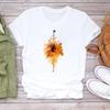 (Asian Size) T Shirt Top Plant Cartoon Trend Cute 90s Fashion Casual Clothing Tee Short Sleeve Women Print Lady Female O-neck Graphic T-shirt