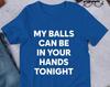 My Balls Can Be In Your Hands Tonight Shirt Y2K Funny Meme Shirt / Weirdcore Clothing / Oddly Specific / Unhinged Shirt / Sassy Sayings