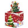 Christmas Red Tree Paper Money Box For Festive Party Celebration Decoration And