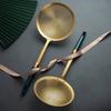 Stainless Steel Colander Green Gold Round Filter Spoon Frying Oil Leaking Hot Pot Noodle Mesh Drain Scoop Cookware Kitchen Tools