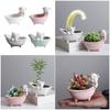 Ceramic Fleshy Plant Pot Pig/Bear Planter Plant Flowerpot Ornament for Fleshy Plant Cactuses Container for Home Balcony