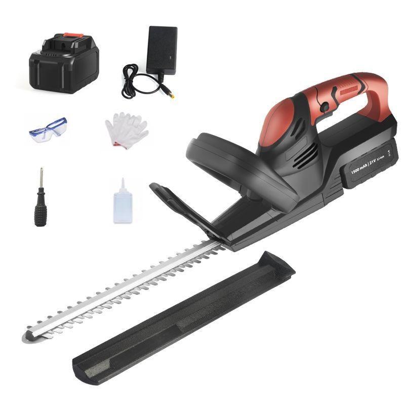 Бытовой аккумуляторный ручной триммер для травы, садовый инструмент для обрезки, синий/красный, портативный бесщеточный электрический кусторез