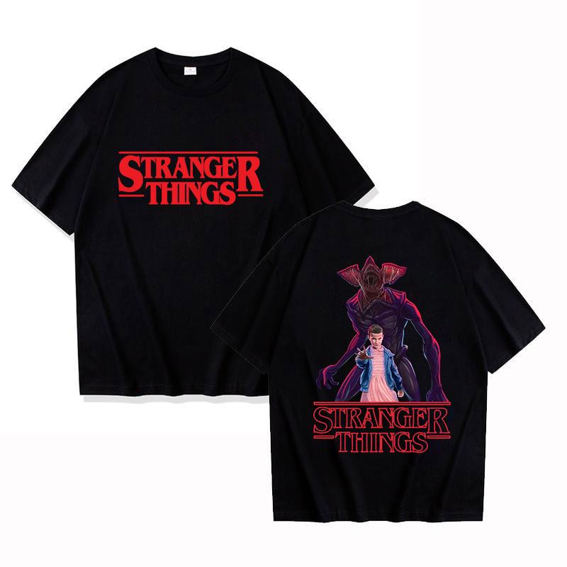 Унисекс Футболка Stranger Things с принтом - Короткий рукав, Круглый вырез, Повседневный топ