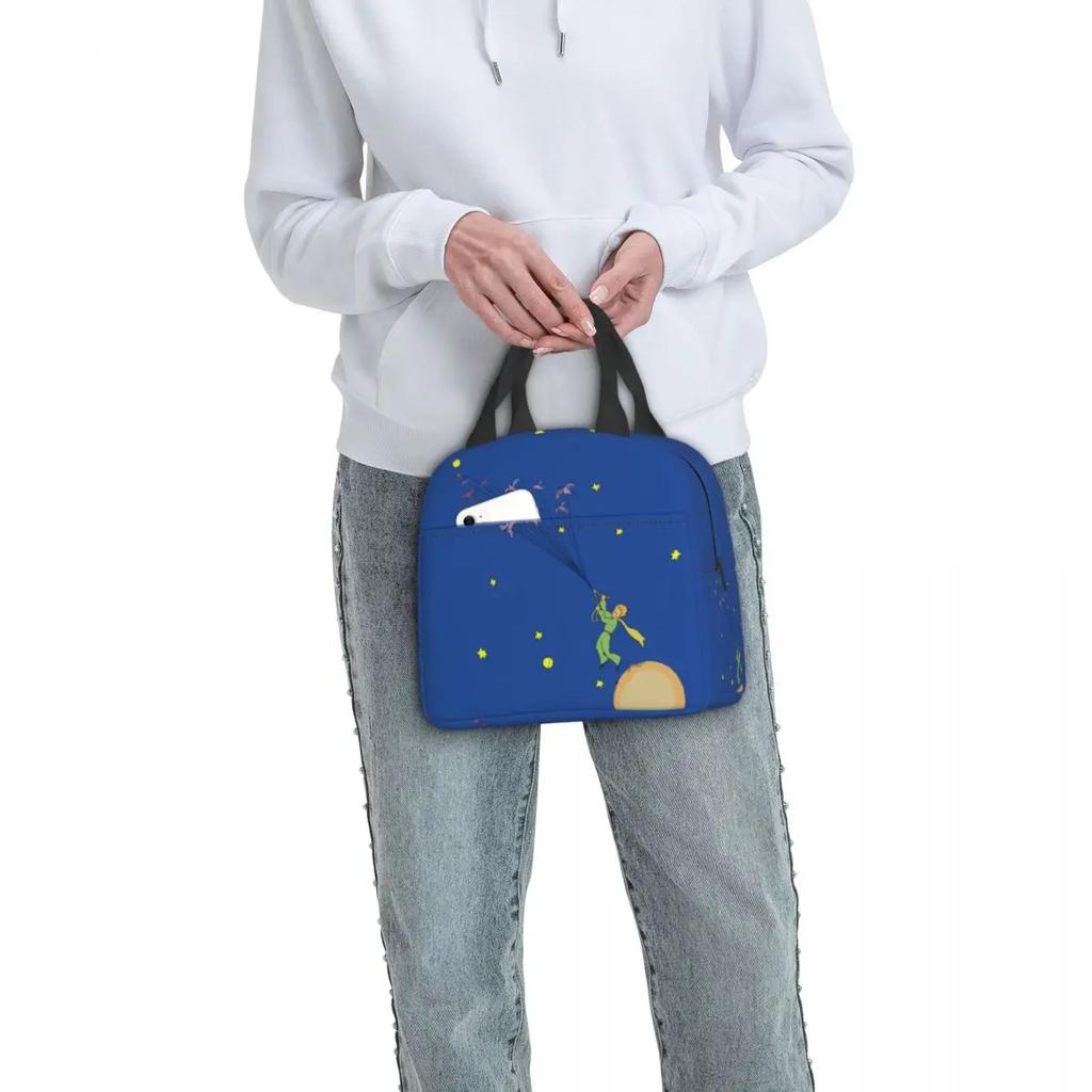 Сумка для обеда с птицами и звездами для мужчин и женщин, термохолодильник, изолированный ланч-бокс для офиса для взрослых