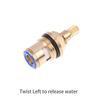 1/2Pcs Clockwise Or Anti-Clockwise Universal Replacement Tap Valves Brass Ceramic Disc Cartridge Inner Faucet Valve For Bathroom