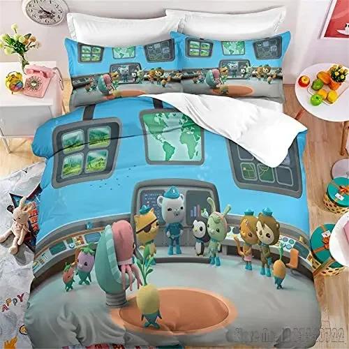 Полюбуйтесь мультяшным комплектом пододеяльника Octonauts Love Child HD, чехлом для одеяла для детских постельных комплектов, постельным бельем, декором для спальни
