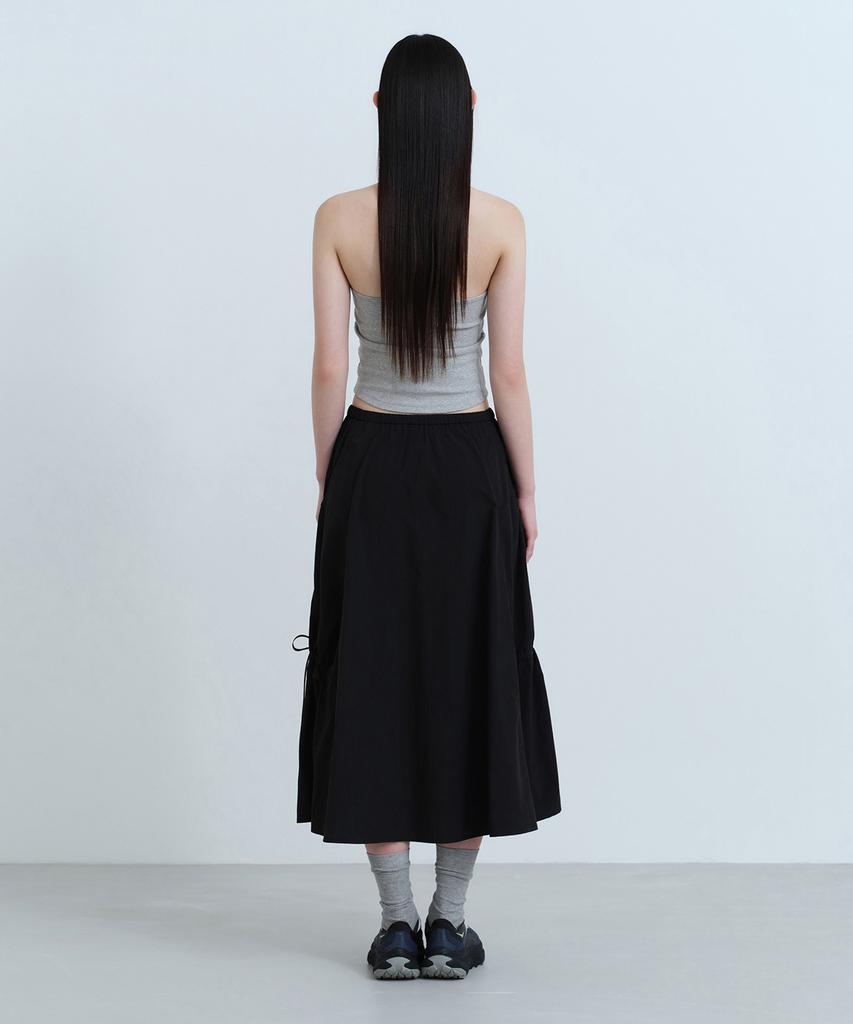 Musinsa Standard Woman Women'S Nylon Luchid Long Skirt [Black]