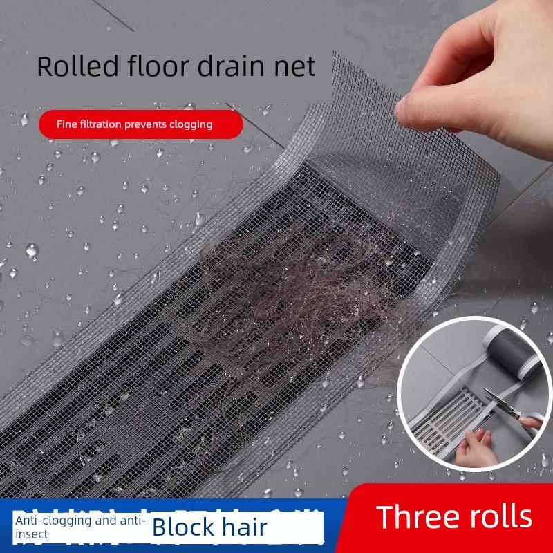 Bathroom Disposable Insect-Proof Floor Drain Sheet Sewer Self-Adhesive Hair Hair Stopping Net Kitchen Bathroom Hair Strainer