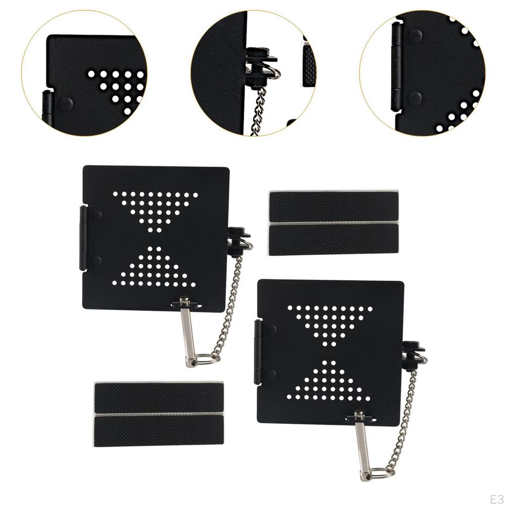 2 шт. Крышка торца автодома с вентиляционными отверстиями Наружные резиновые аксессуары Черный металл Квадрат 4"