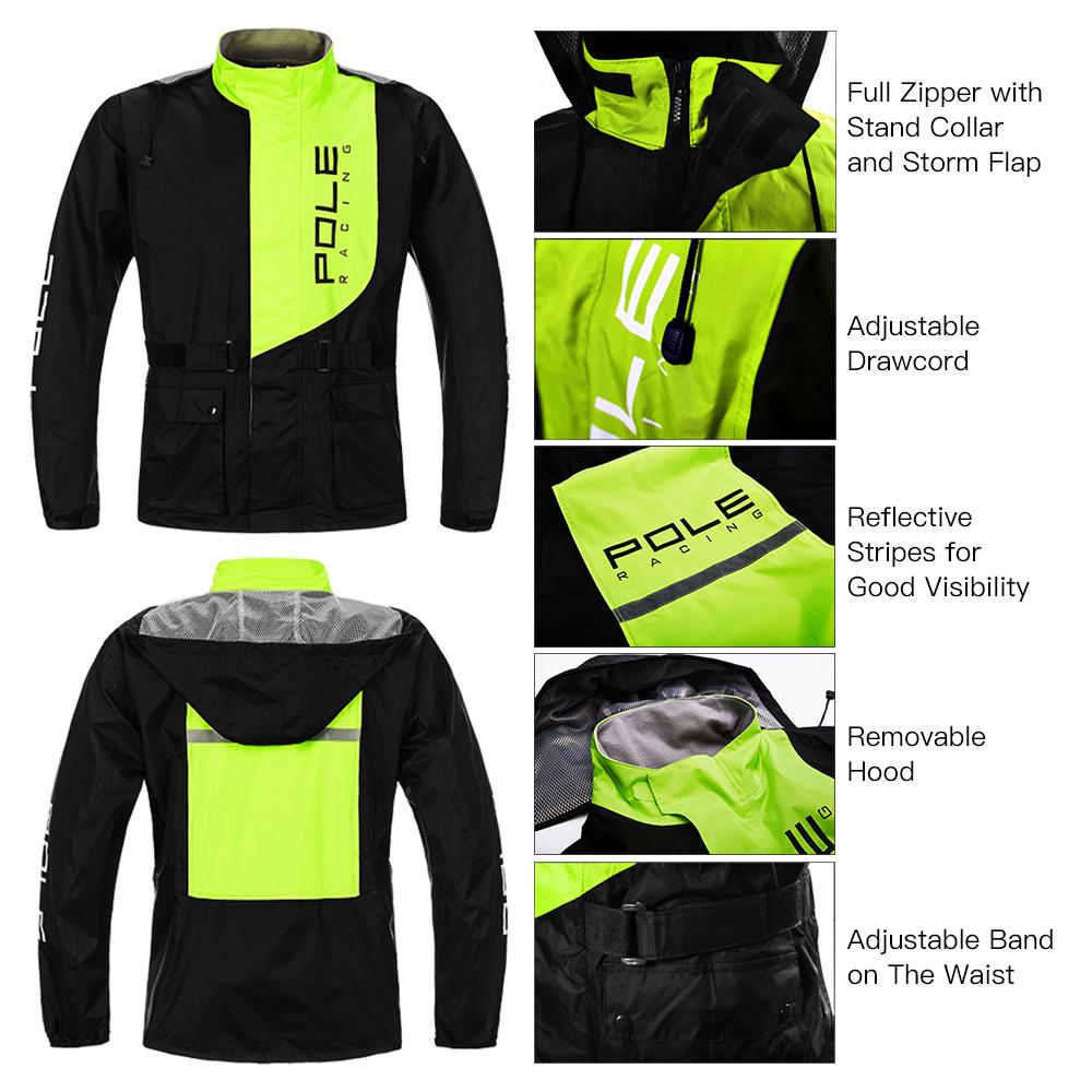 Men Waterproof Breathable Rain Suit Rain Jacket and Pants Suit for Motorcycle Golfing Cycling