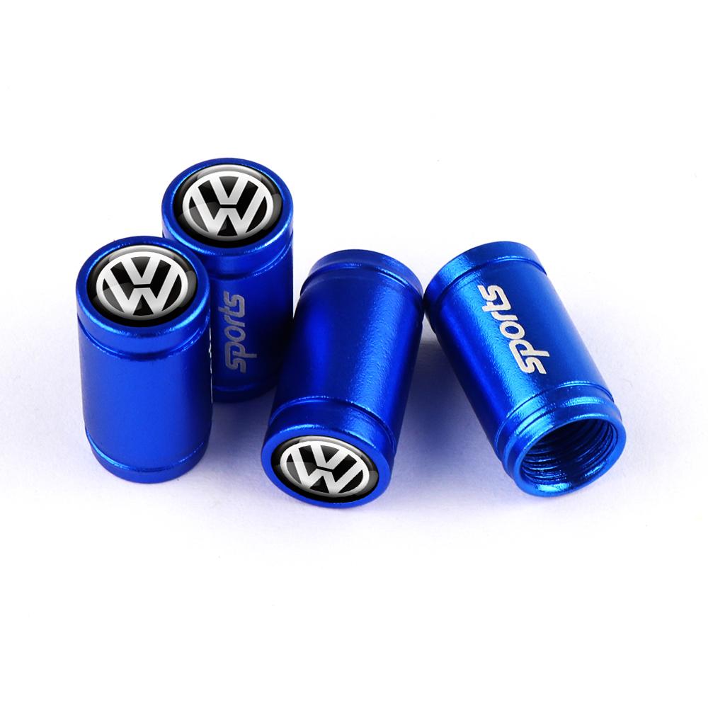 4pcs Metal Alloy Car Wheel Tire Valve Cap Stem Cover Accessories For Volkswagen Golf Polo Scirocco CADDY Beetle Passat Jetta MK7 CWW1