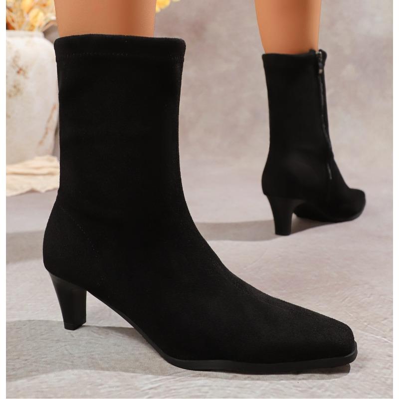 Fashion New Women Stretch Ankle Boots Sexy Pointed Toe Short Botas Shoes Fashion Partys Stiletto High Heel Socks Botas Botas De Mujer