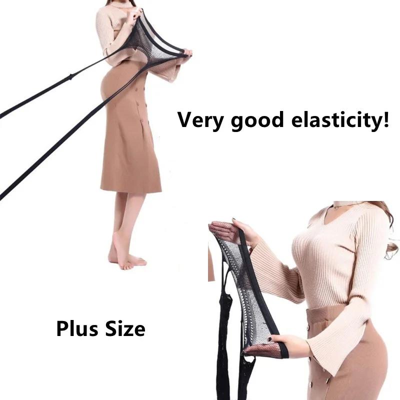 Plus Size Women's Lace Floral Thigh High Pantyhose Fishnet Body Stockings Over Knee Mesh Socks Tights Leggings Bottom