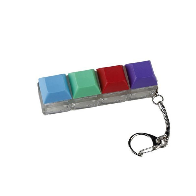 Механическая клавиатура с 4 клавишами, игрушка-брелок, вечеринка, снятие стресса, сделай сам, кнопка-фиджет, колпачок клавиши, игрушки-фиджеты для клавиатуры, клавиатура для пальцев