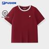 FILA FUSION Women's Slim Fit Knitted Short Sleeve Top