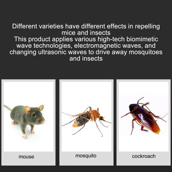 Ультразвуковой отпугиватель мышей Plug-Play Экологичное решение Компактный размер Устройство отпугивания домашних тараканов и вредителей