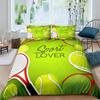 Tennis Ball Sports Game Themed Racket Ball Bedding Set Single Twin Double Queen King Cal King Size Bed Linen Set