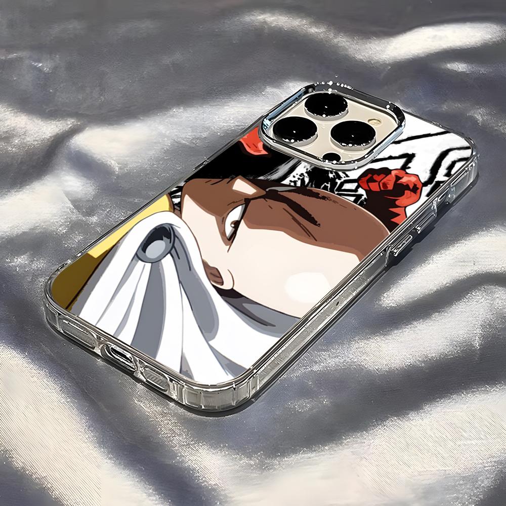 Чехол для телефона One-Punch Man для iPhone 17 Pro Max 16 15 14 Pro Max iPhone 13 Pro Max 11 Plus Прозрачный чехол
