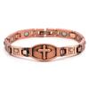 Copper Cross Pendant Bracelet Men Women Geometric Design 99.9% Pure Electroplated Adjustable Chain Jewelry