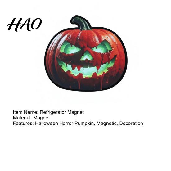 Decorative Magnetic Decor Halloween Horror Pumpkin Refrigerator Magnet, Decoration for Fridge Magnets Whiteboard, Cabinet, Car, Magnet Holiday