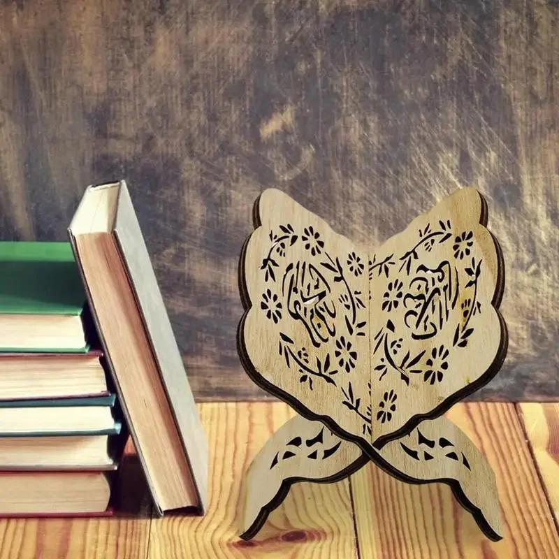 Подставка-держатель для Священной книги Деревянная складная подставка для Корана Ручной работы Держатель для демонстрации Корана Библии Мусульманские религиозные подставки для молитвенных книг