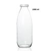 Прозрачная стеклянная бутылка безалкогольного напитка лимонада молока Айрана с герметичной крышкой 1000 мл