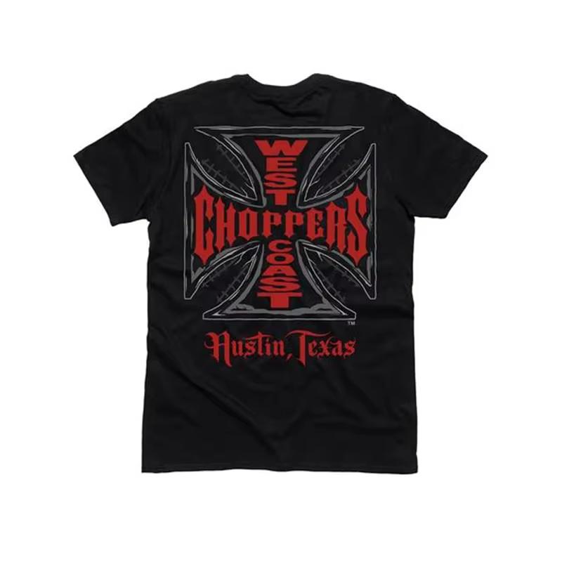 2026 Горячие Продажи WESTCOASTCHOPPERS Harley Американский Уличный Мужская Женская Хлопковая Футболка с Принтом Короткий Рукав Байкерская