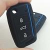 Силиконовый чехол на 3 кнопки для автомобильного ключа VW Golf 7 GTI POLO T-Roc T-Cross Touran Skoda Tiguan Octavia Kodiaq Rapid Fabia Seat