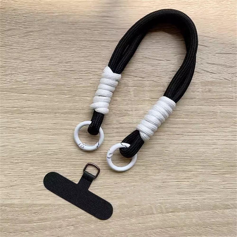with Patch Mobile Phone Lanyard Braided Phone Hanging Chain Phone Wrist Strap Mobile Case